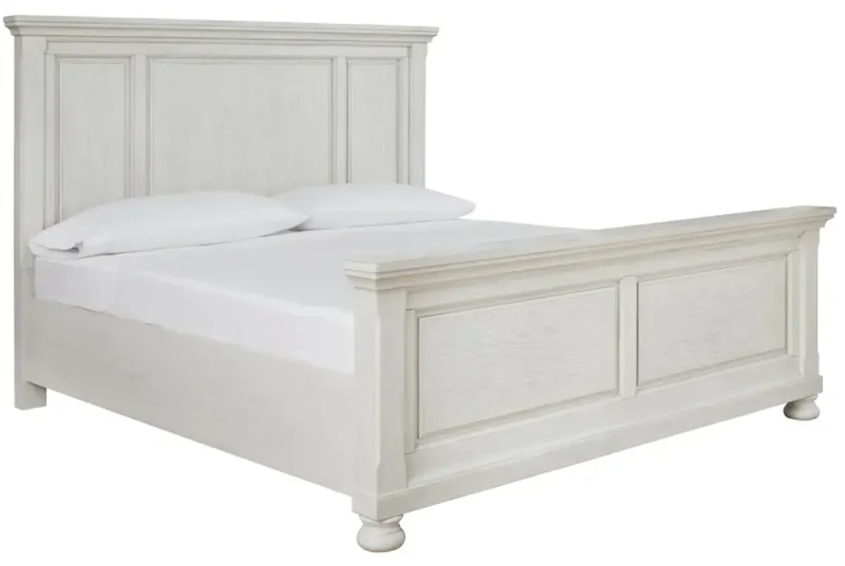 Ashley Robbinsdale Antique White King Panel Bed