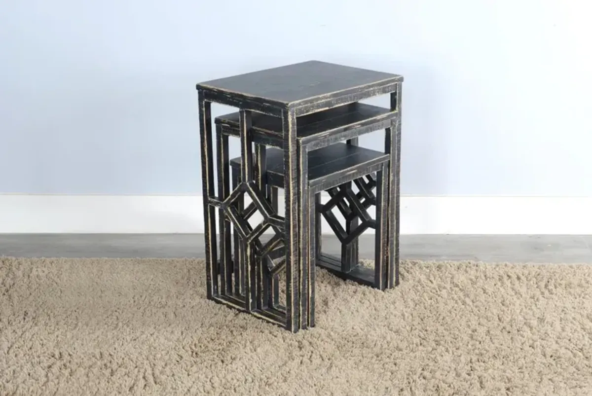 Sunny Designs Marina Black Sand Nesting Tables