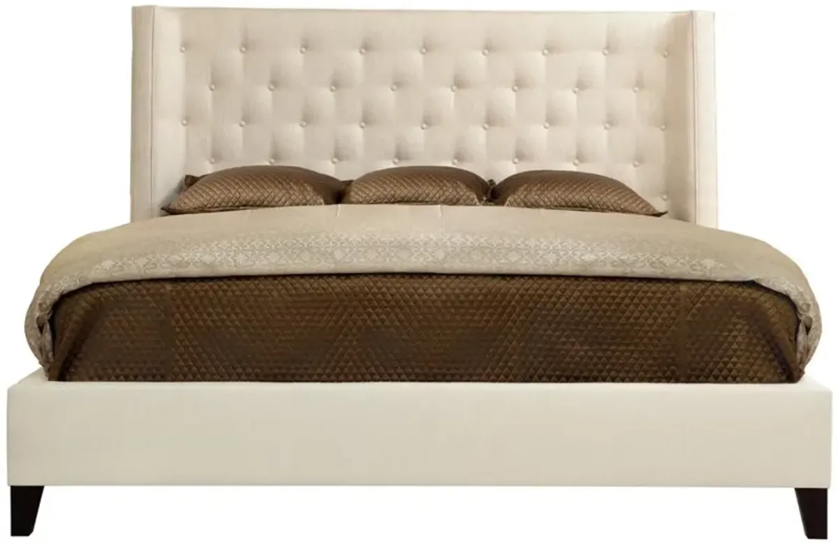 Bernhardt Maxime Upholstered Buttoned Fabric Shelter Bed King