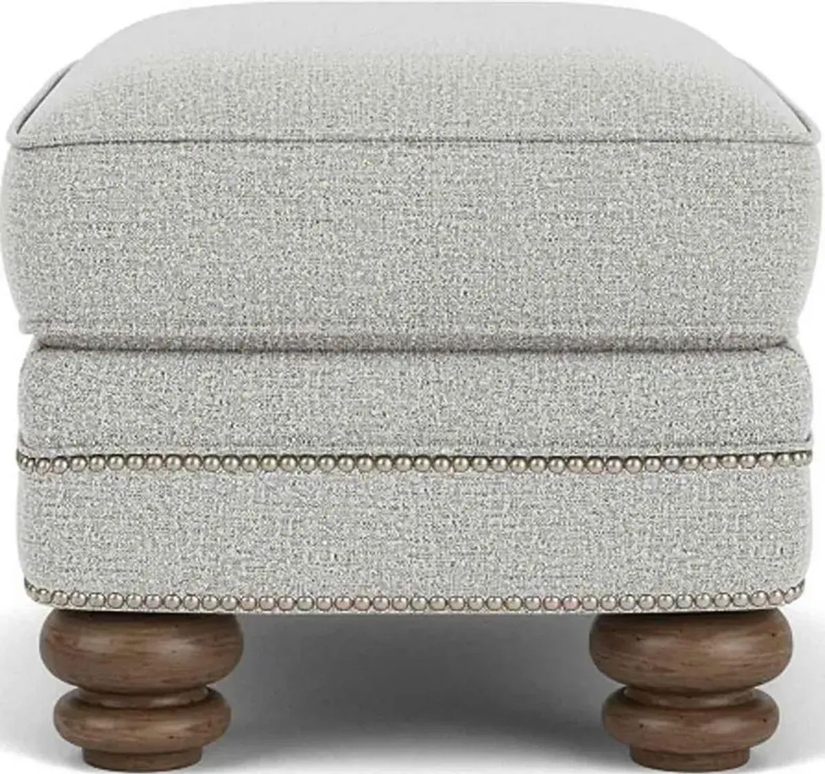 Flexsteel Bay Bridge Silver Glacier Ottoman