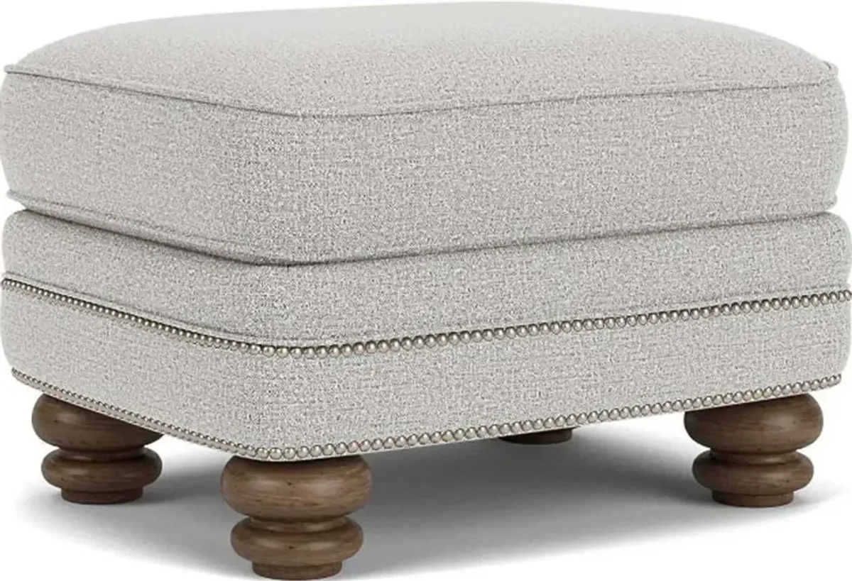 Flexsteel Bay Bridge Silver Glacier Ottoman