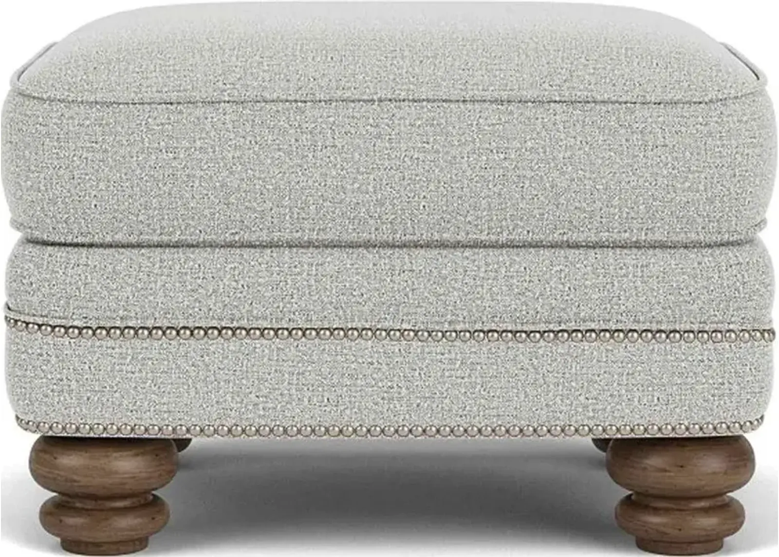 Flexsteel Bay Bridge Silver Glacier Ottoman