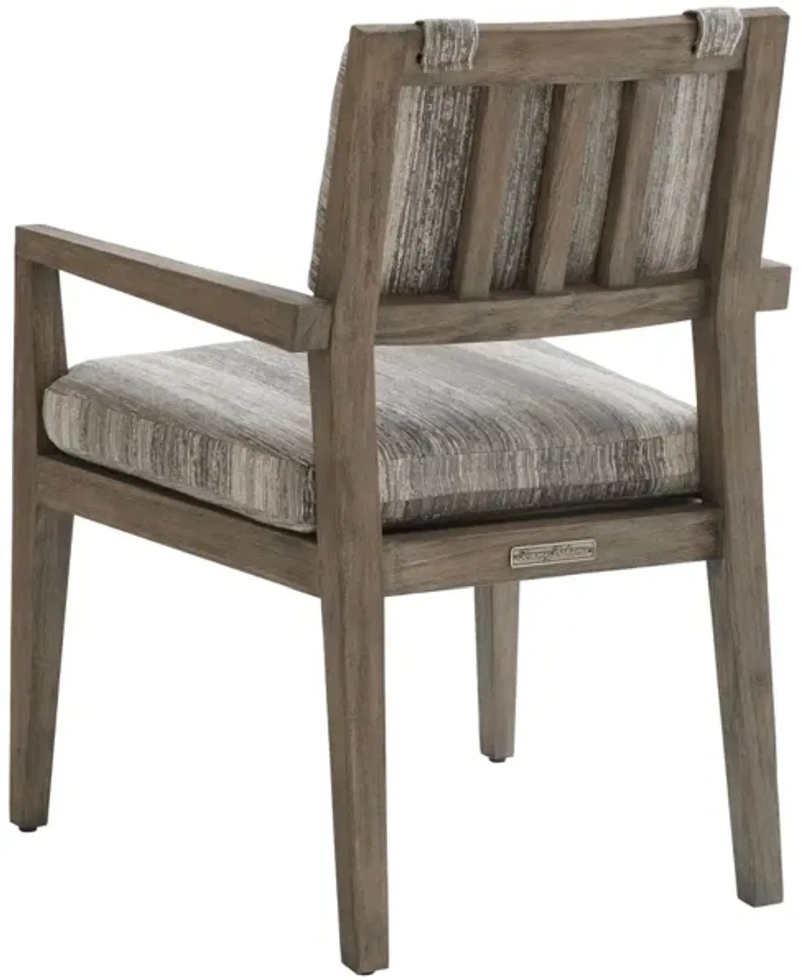 Tommy Bahama Outdoor by Lexington La Jolla Taupe, Gray & Patina Upholstered Arm Dining Chair