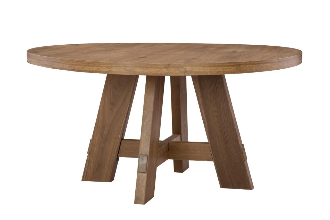 BRISTOL ROUND DINING TABLE IN NATURAL OAK