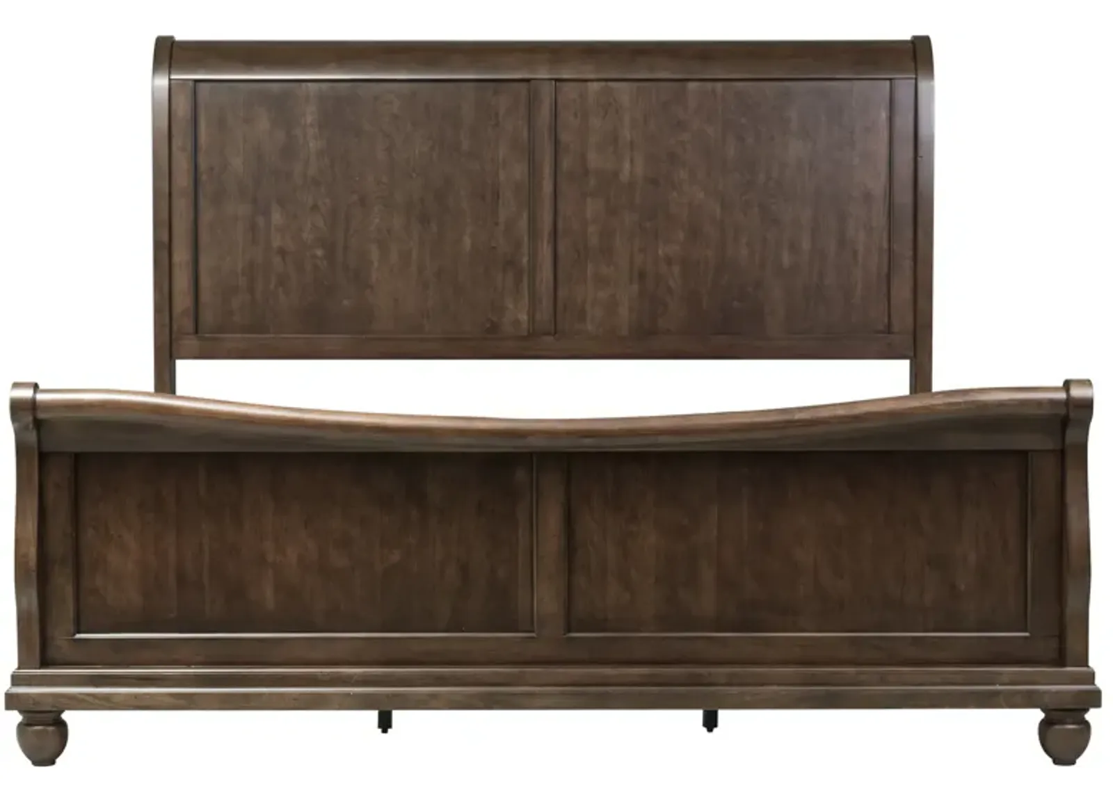 Complete California King Set - Sleigh Bed, Dresser, Mirror & Chest - Rustic Traditions