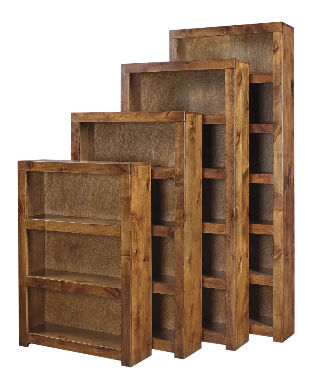 CONTEMPORARY ALDER LIFESTYLE FRUITWOOD 48 INCH FRUITWOOD BOOKCASES