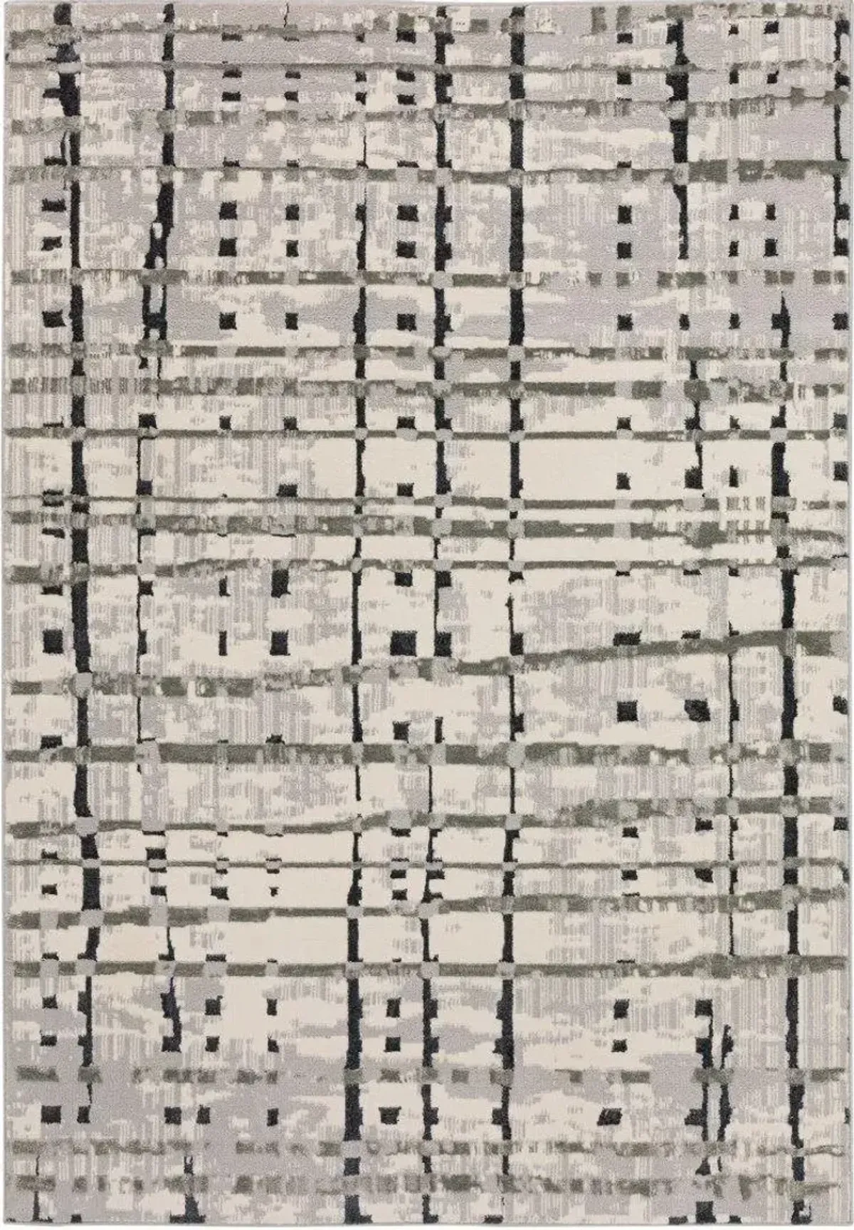 Dalyn Urban Grid Contemporary Monochrome 5'X8' Area Rug