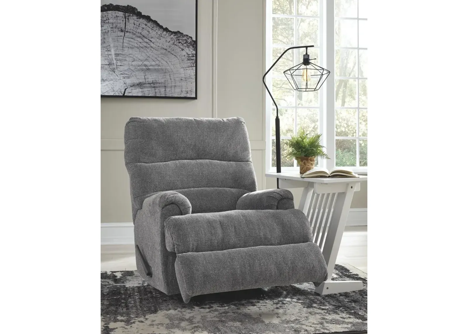 Ashley Man Fort Graphite Rocker Recliner