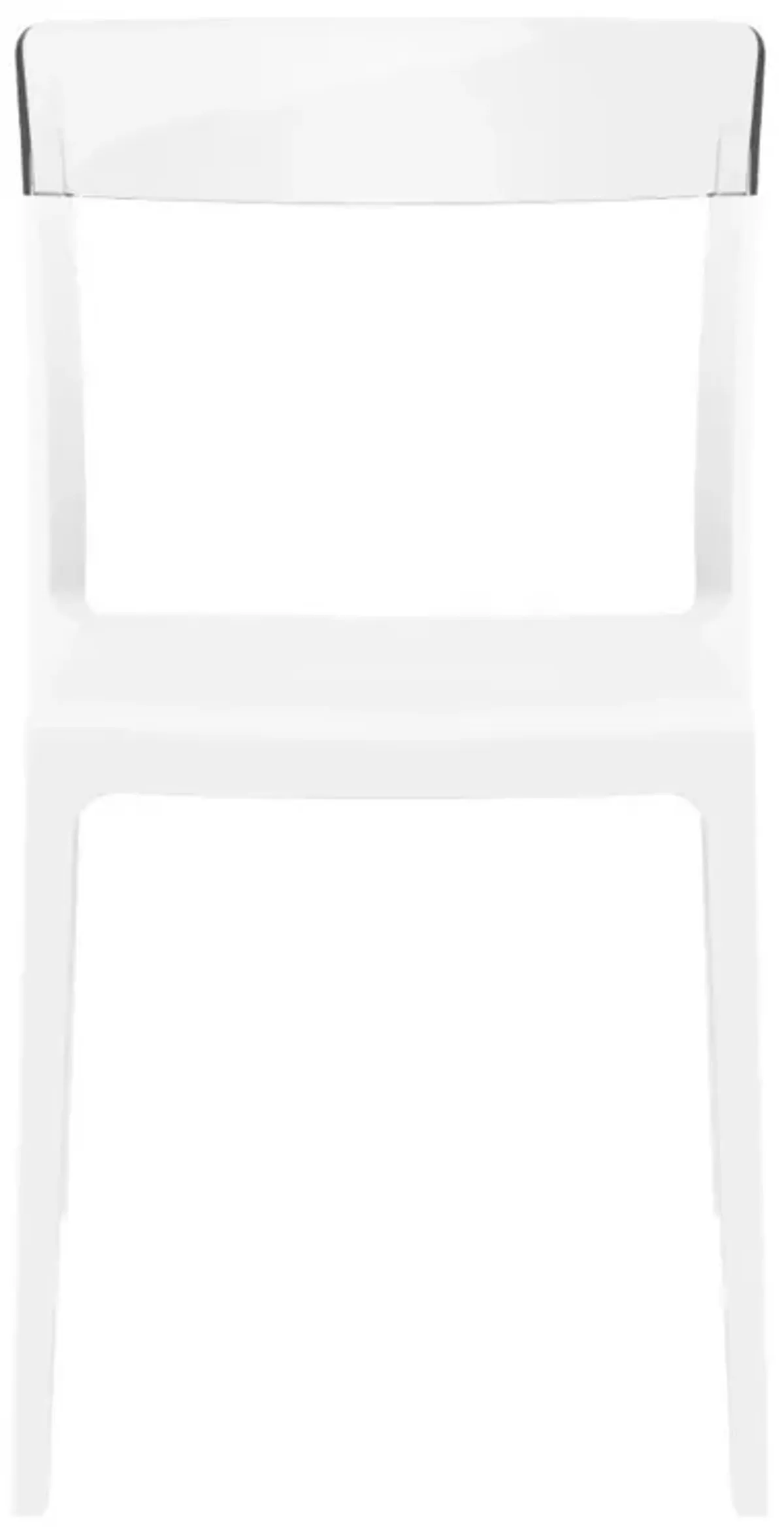 Compamia Flash Dining Chair White Transparent Clear