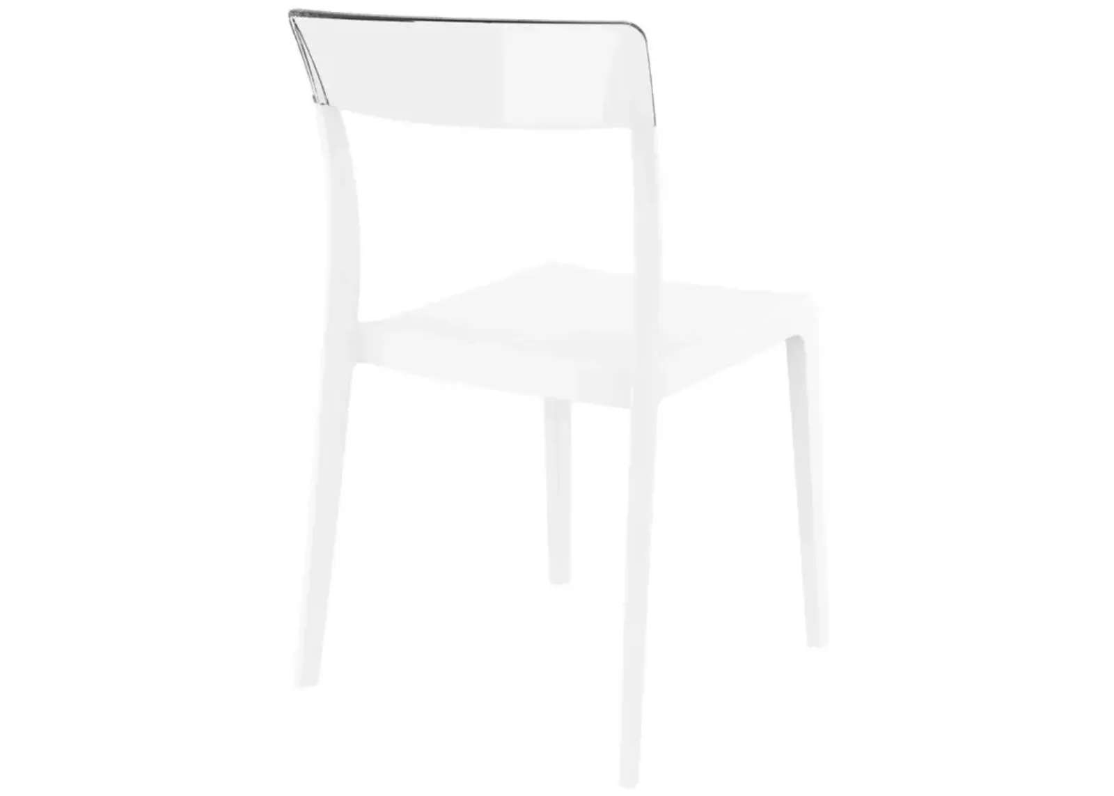 Compamia Flash Dining Chair White Transparent Clear