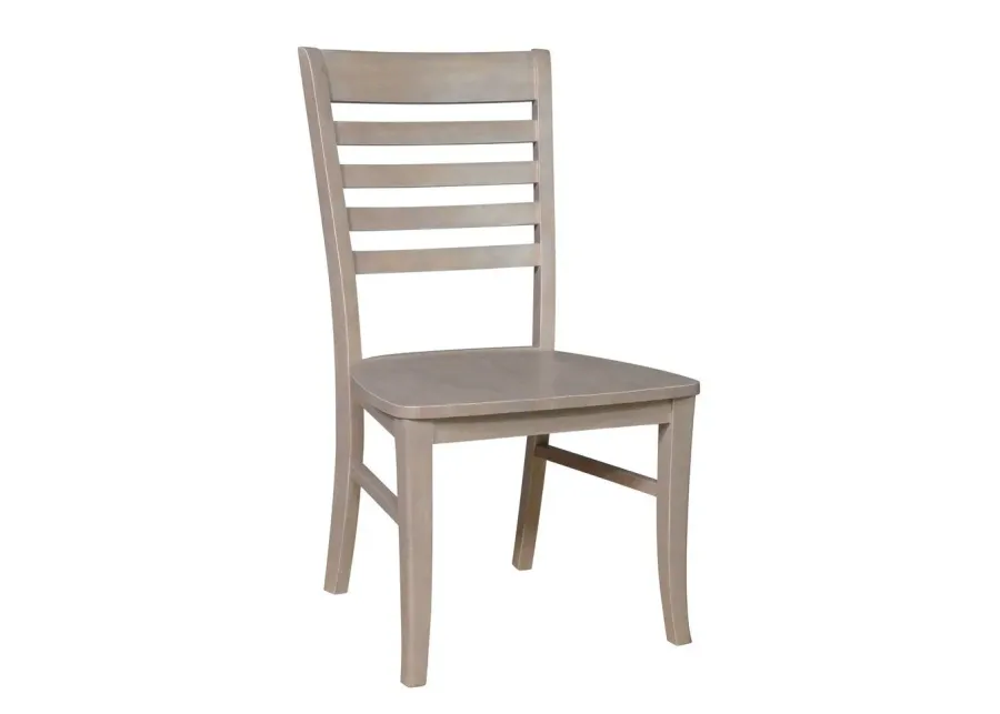 COSMOPOLITAN ROMA WOOD DINING CHAIR IN TAUPE GRAY