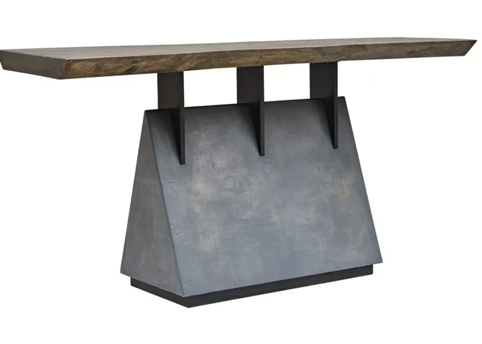 Uttermost Vessel Natural/Gunmetal Industrial Console Table