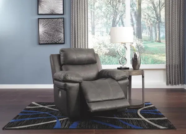 Ashley Erlangen Midnight Adjustable Headrest Power Recliner
