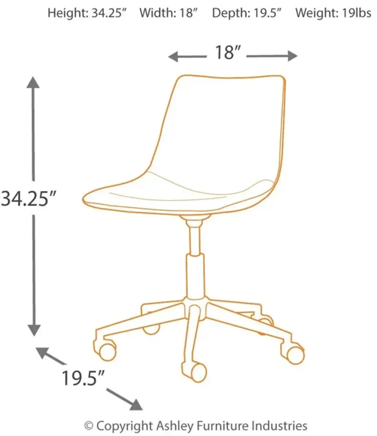 Hudson's Furniture Exclusive Program Home Office Desk Chair