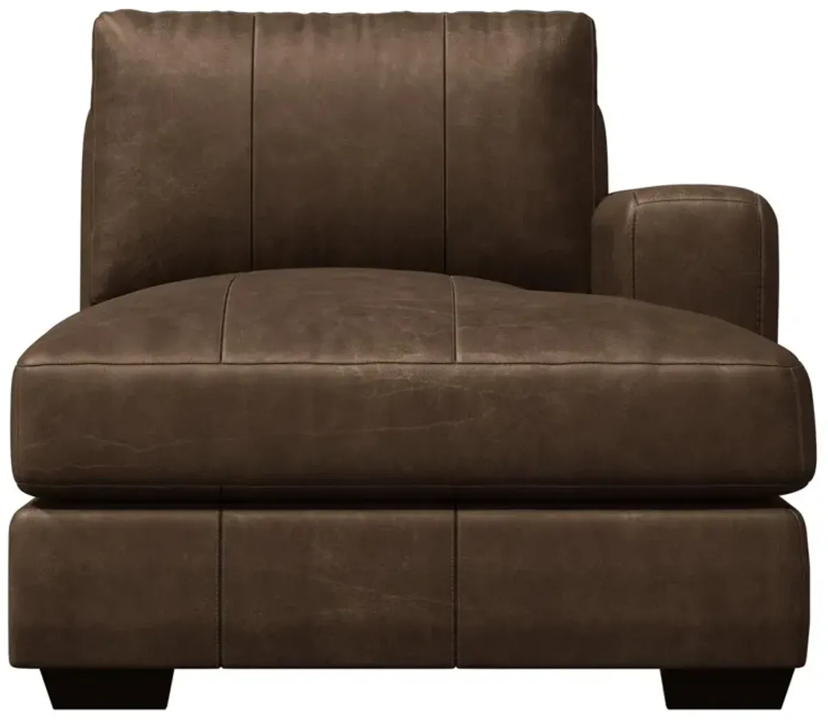 Bernhardt Dawkins Brown Leather Chaise