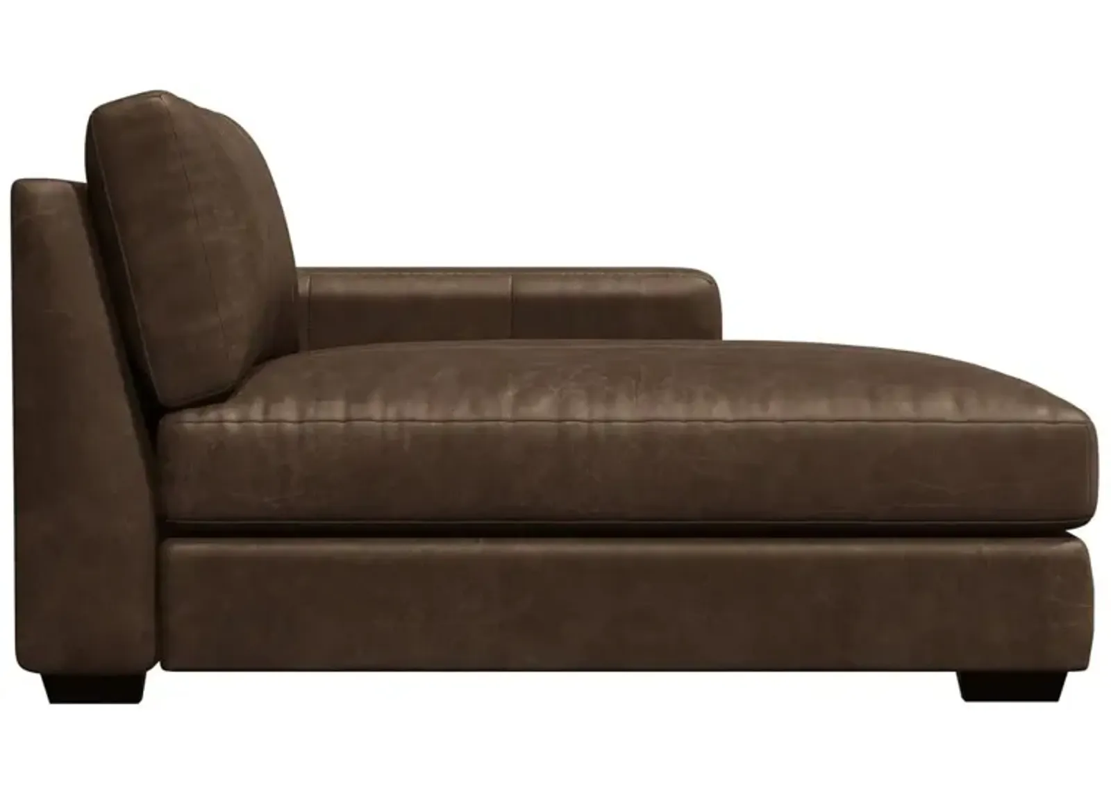 Bernhardt Dawkins Brown Leather Chaise