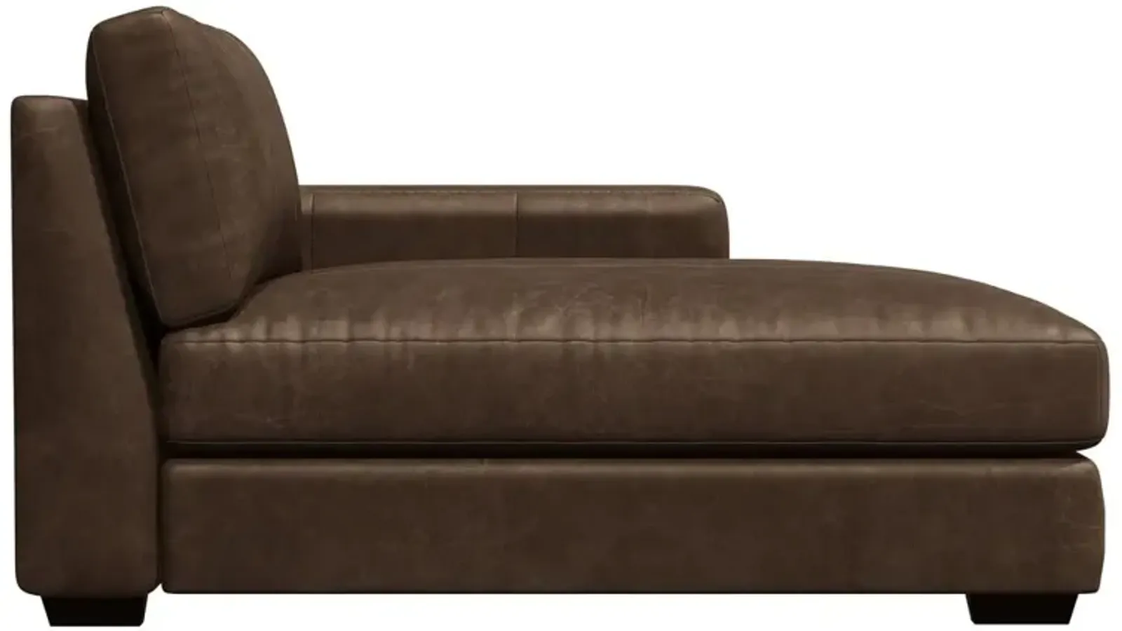 Bernhardt Dawkins Brown Leather Chaise