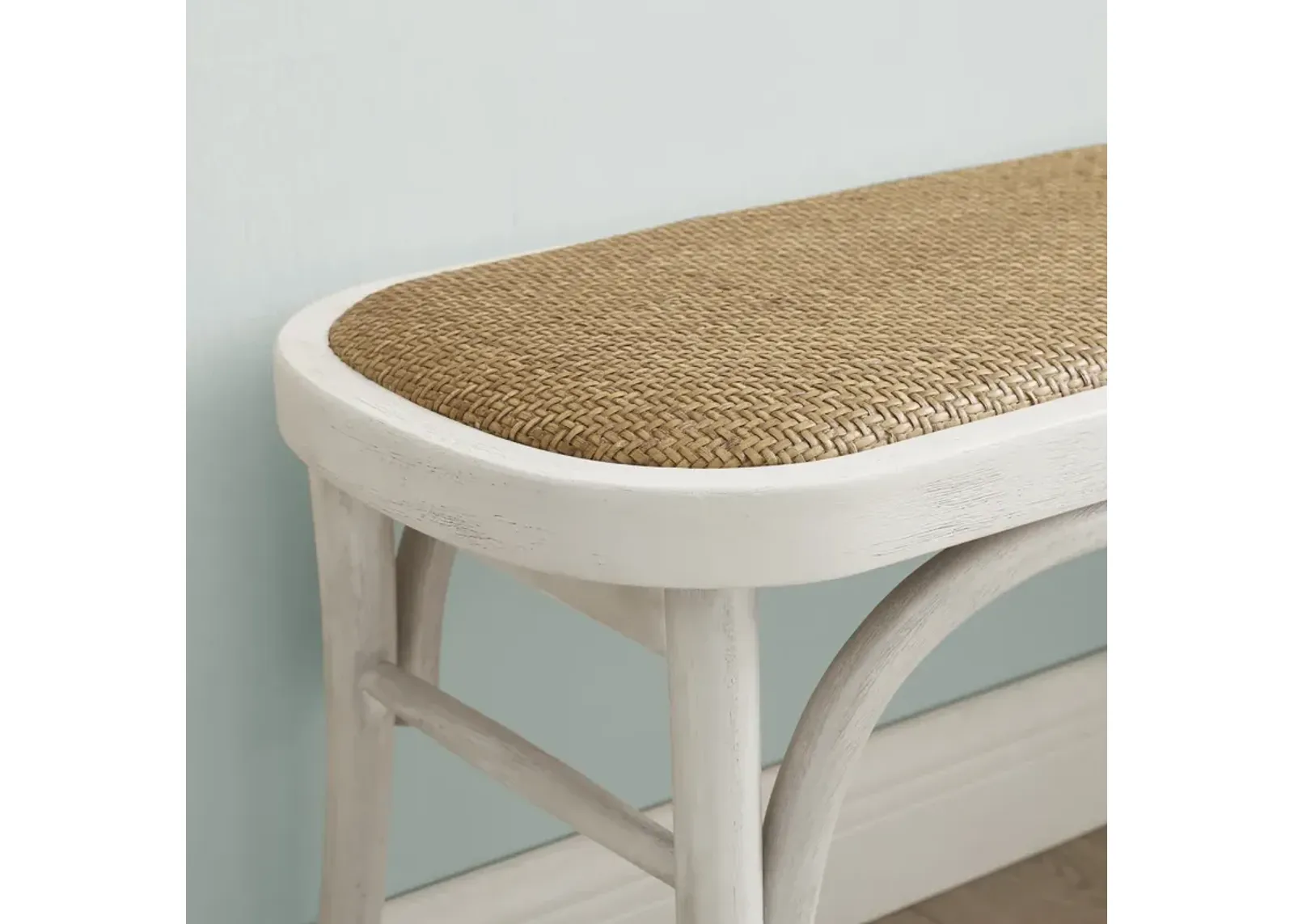 Linon Connelly Bentwood Bench White