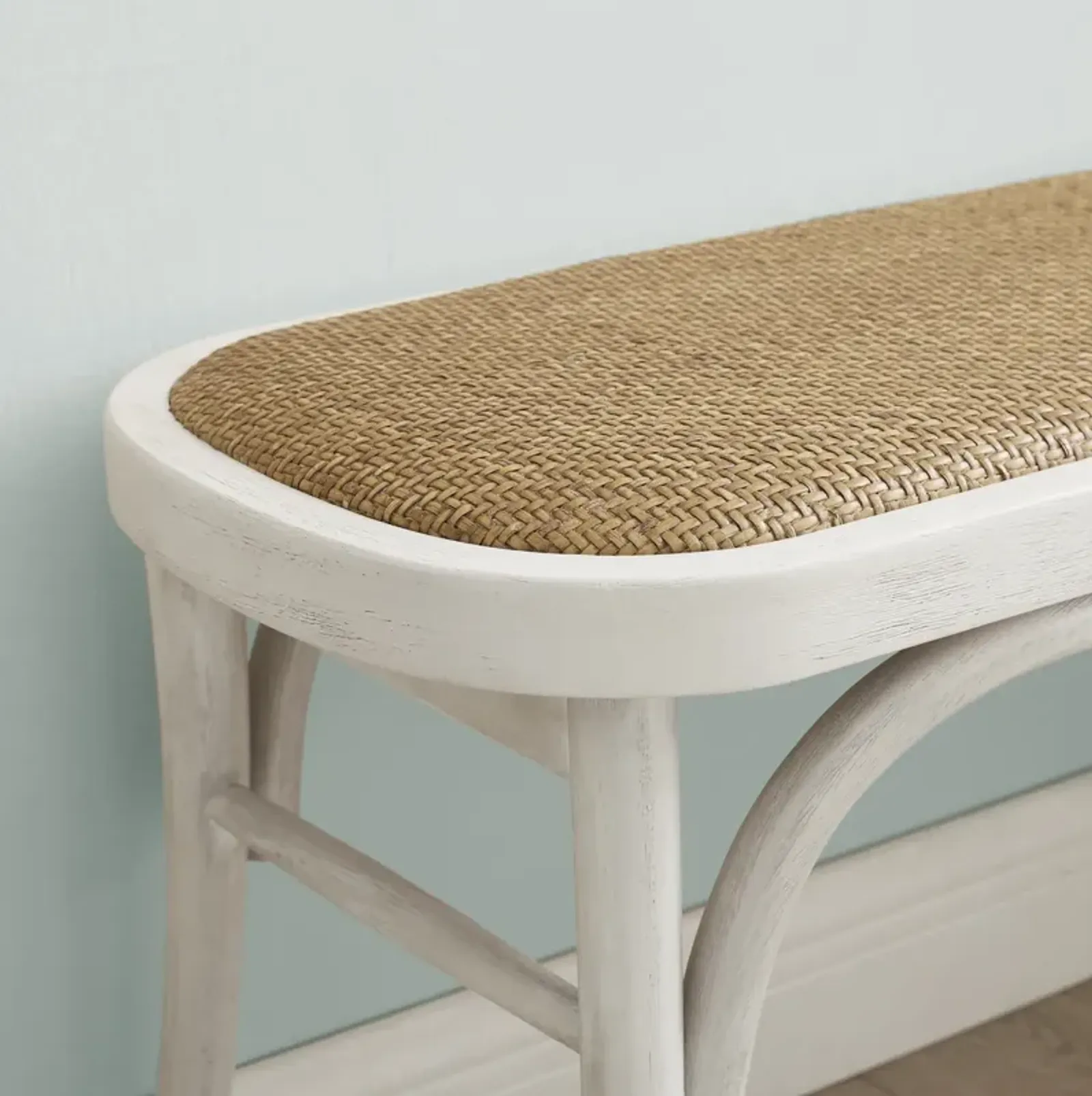 Linon Connelly Bentwood Bench White