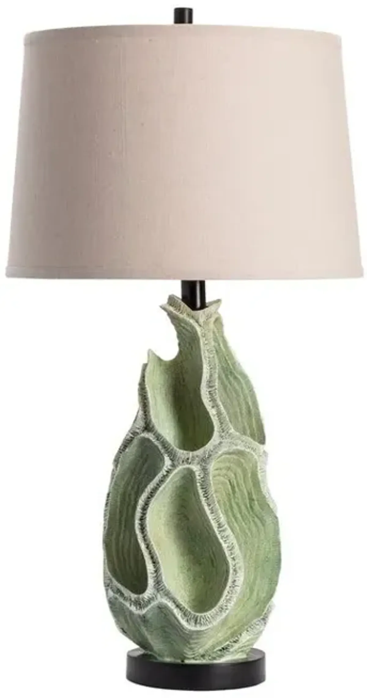 Crestview Coral Reef Gray/Off-White Table Lamp