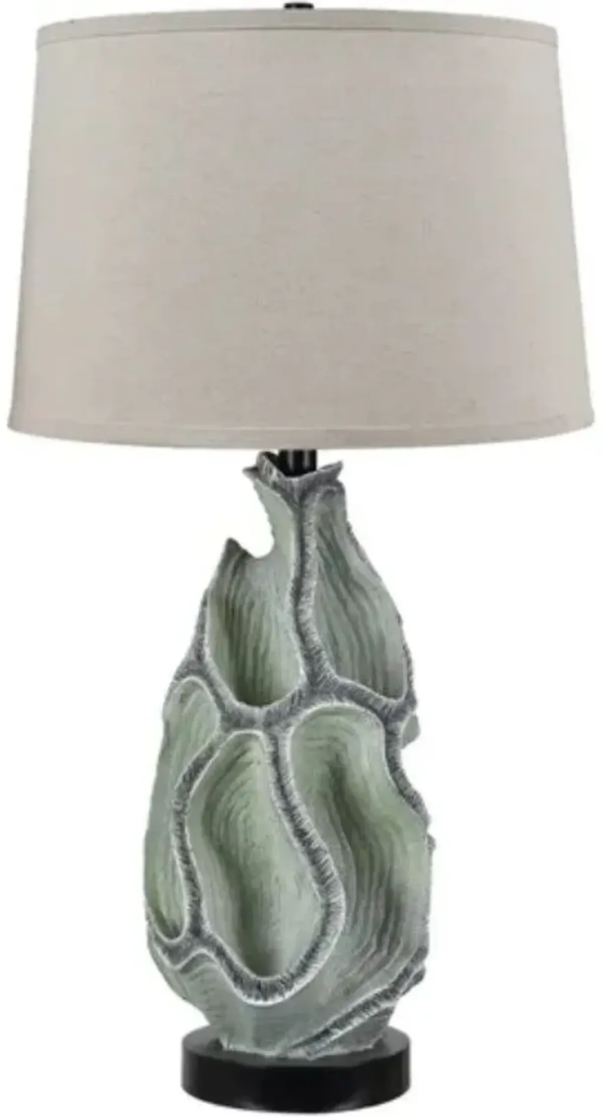 Crestview Coral Reef Gray/Off-White Table Lamp