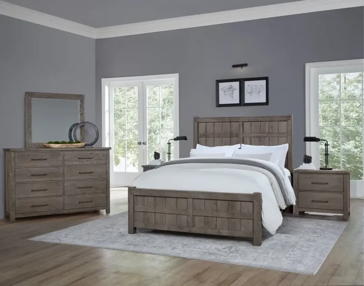 Vaughan-Bassett Dovetail Mystic Grey Board & Batten King Headboard