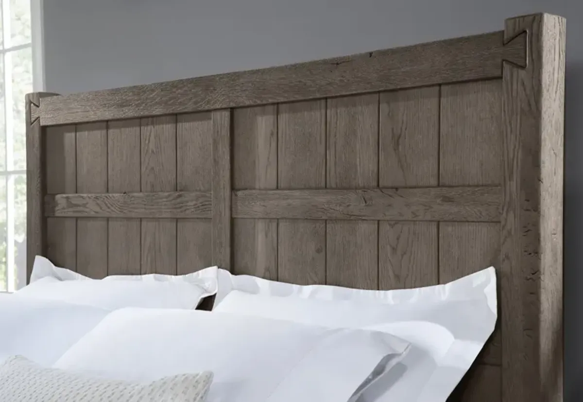 Vaughan-Bassett Dovetail Mystic Grey Board & Batten King Headboard