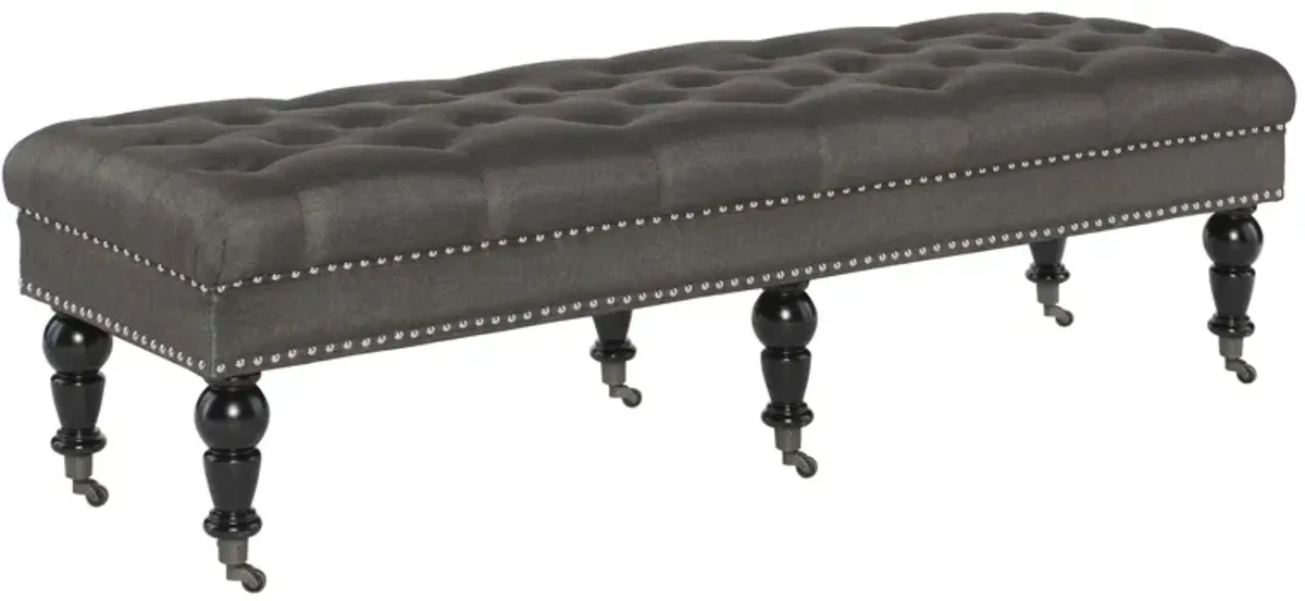 Linon 62 Inch Isabelle Bed Bench Black