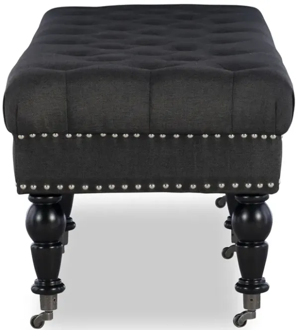 Linon 62 Inch Isabelle Bed Bench Black