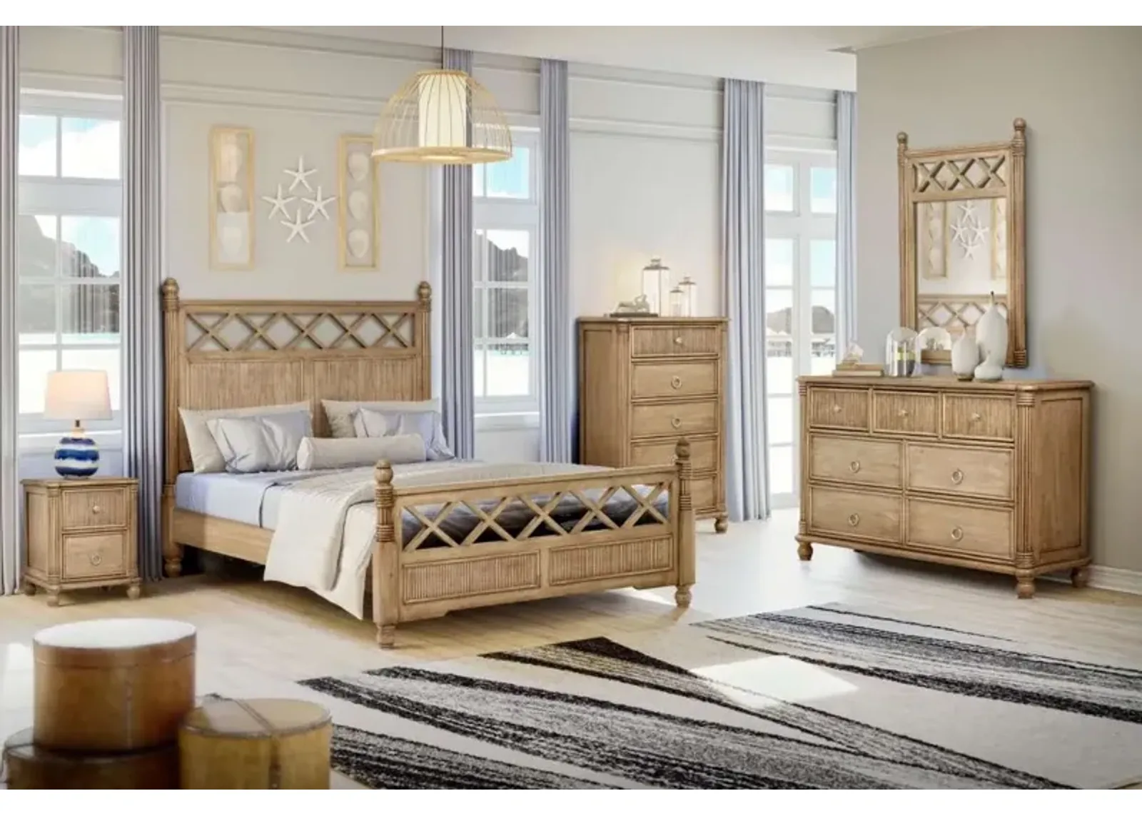 Seawinds Malibu Queen Bed Frappe Finish