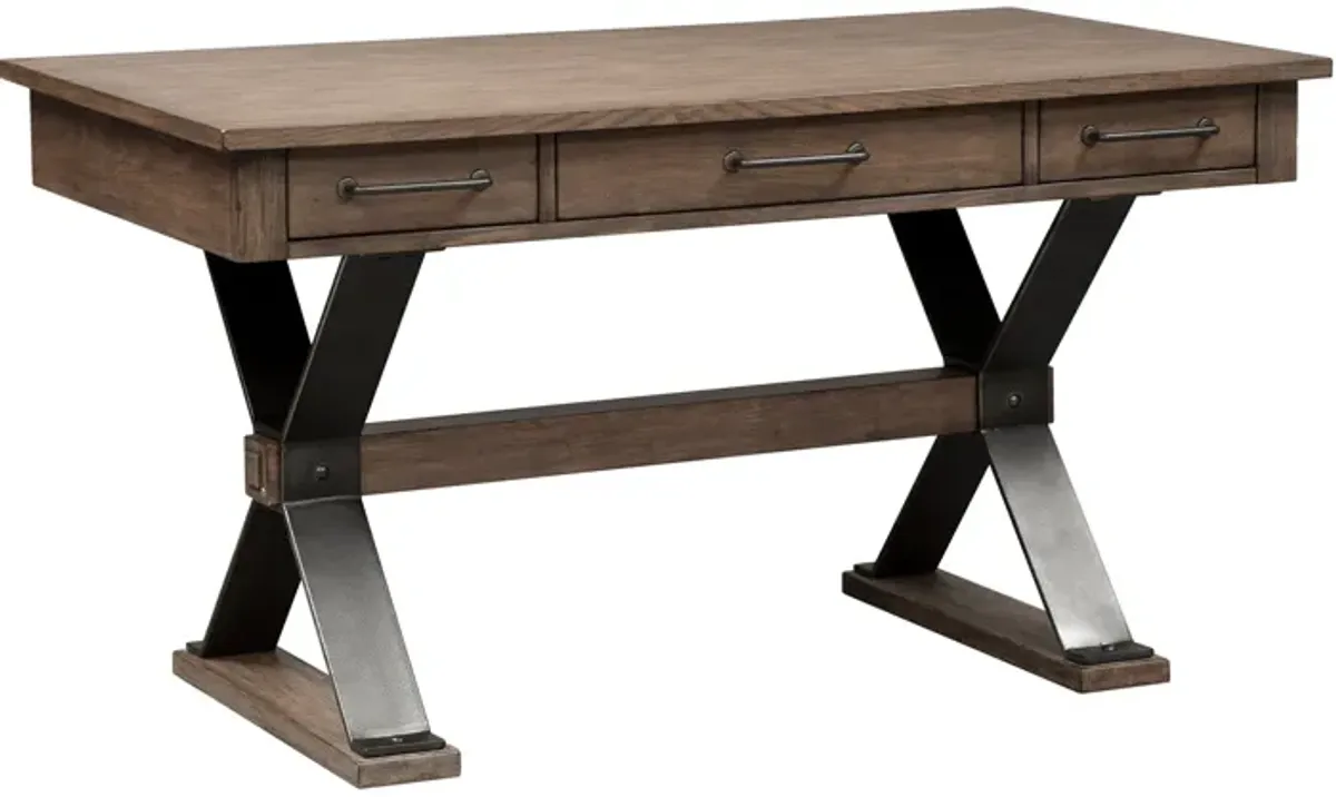 Liberty Furniture Sonoma Road Weather Beaten Bark Complete Desk