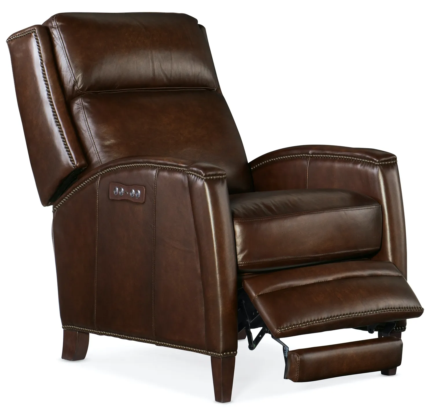 DECLAN WARM BROWN BRINDISI SAN MARCO POWER RECLINER LEATHER CHAIR WITH POWER HEADREST