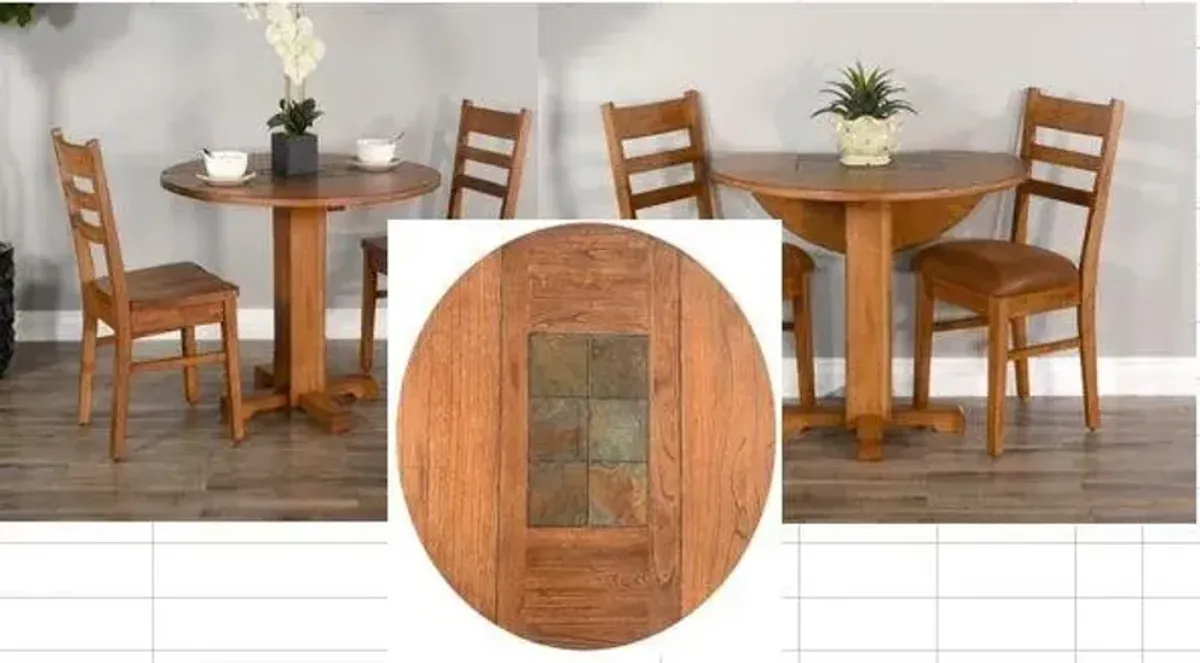 Sunny Designs Sedona Rustic Oak Drop Leaf Dining Table