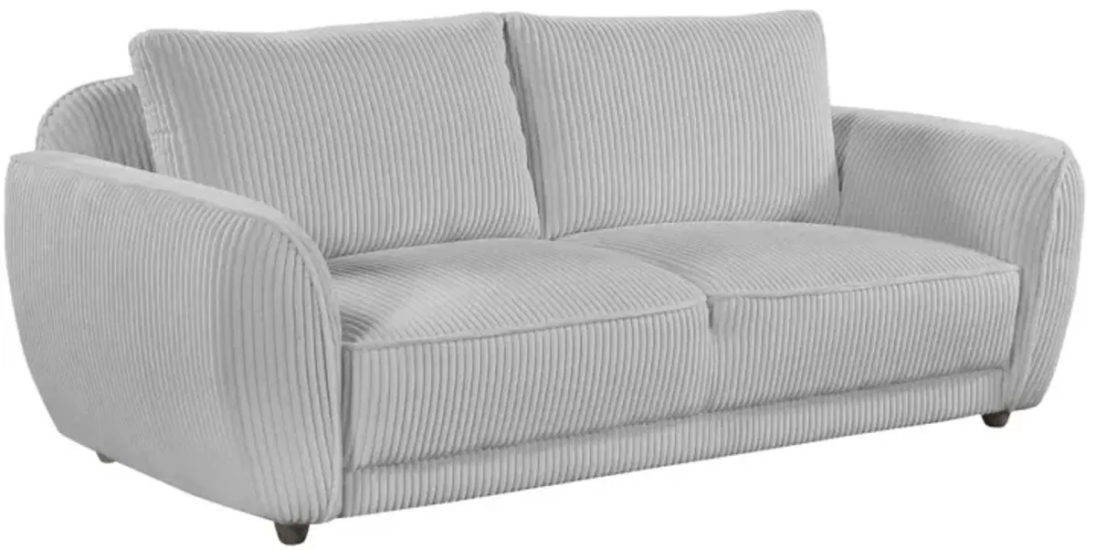 Chintaly Charleston Grey Modern 2-Piece Set with Sofa & Loveseat