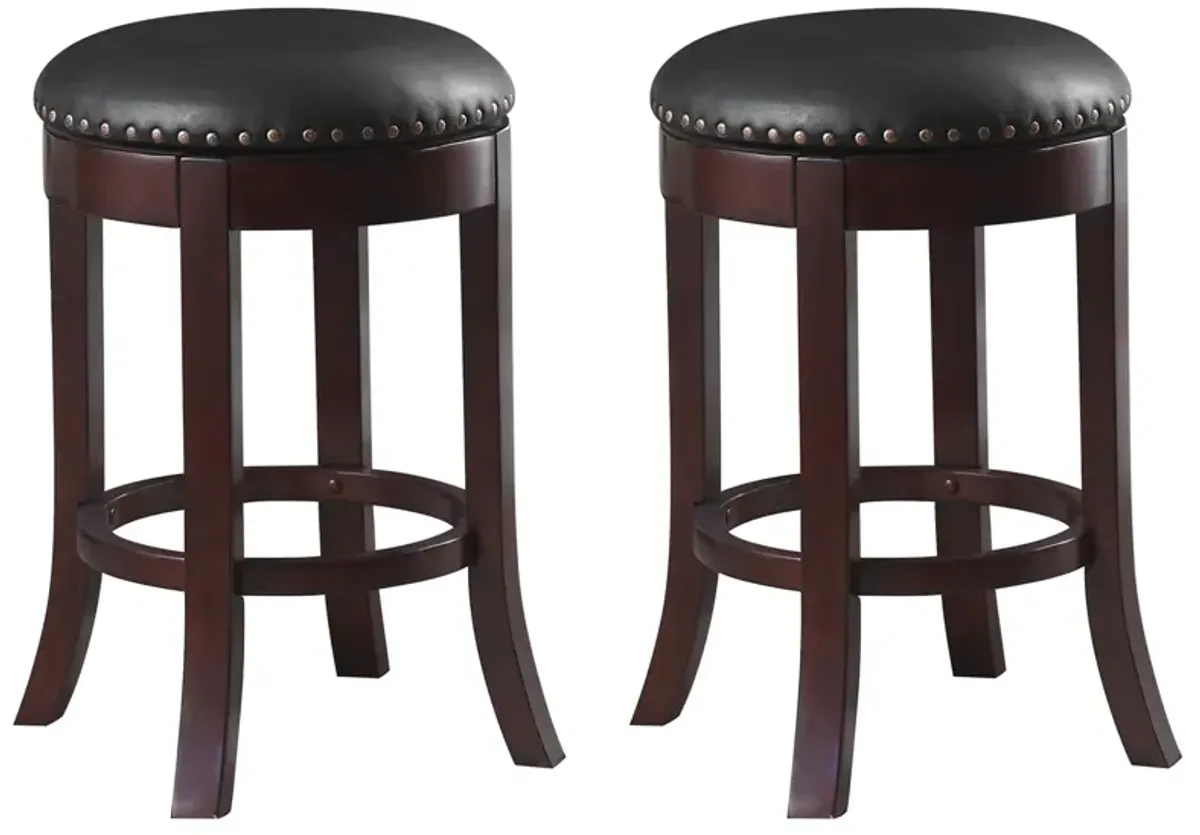 Coaster Aboushi Backless Swivel Counter Stool Brown