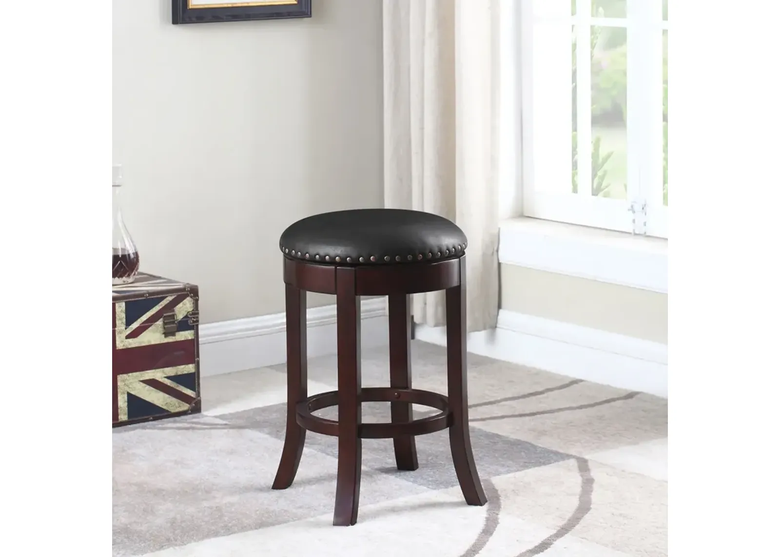 Coaster Aboushi Backless Swivel Counter Stool Brown