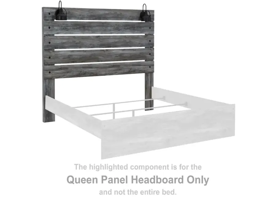 BAYSTORM QUEEN PANEL HEADBOARD GRAY SIGNATURE DESIGN