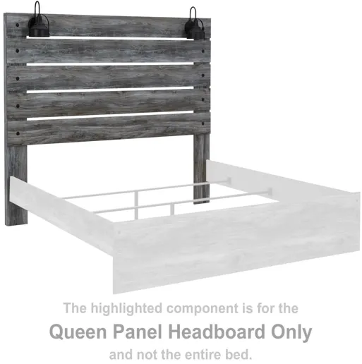 BAYSTORM QUEEN PANEL HEADBOARD GRAY SIGNATURE DESIGN