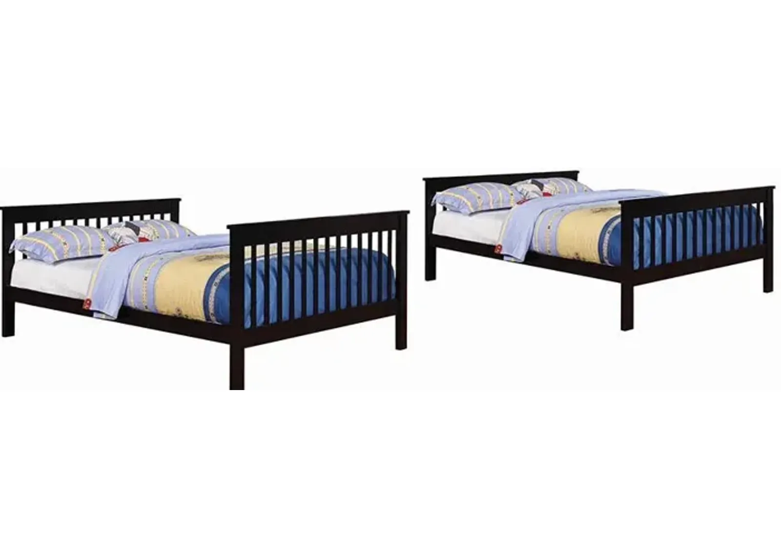 Coaster Chapman Wood Full Over Full Bunk Bed Black