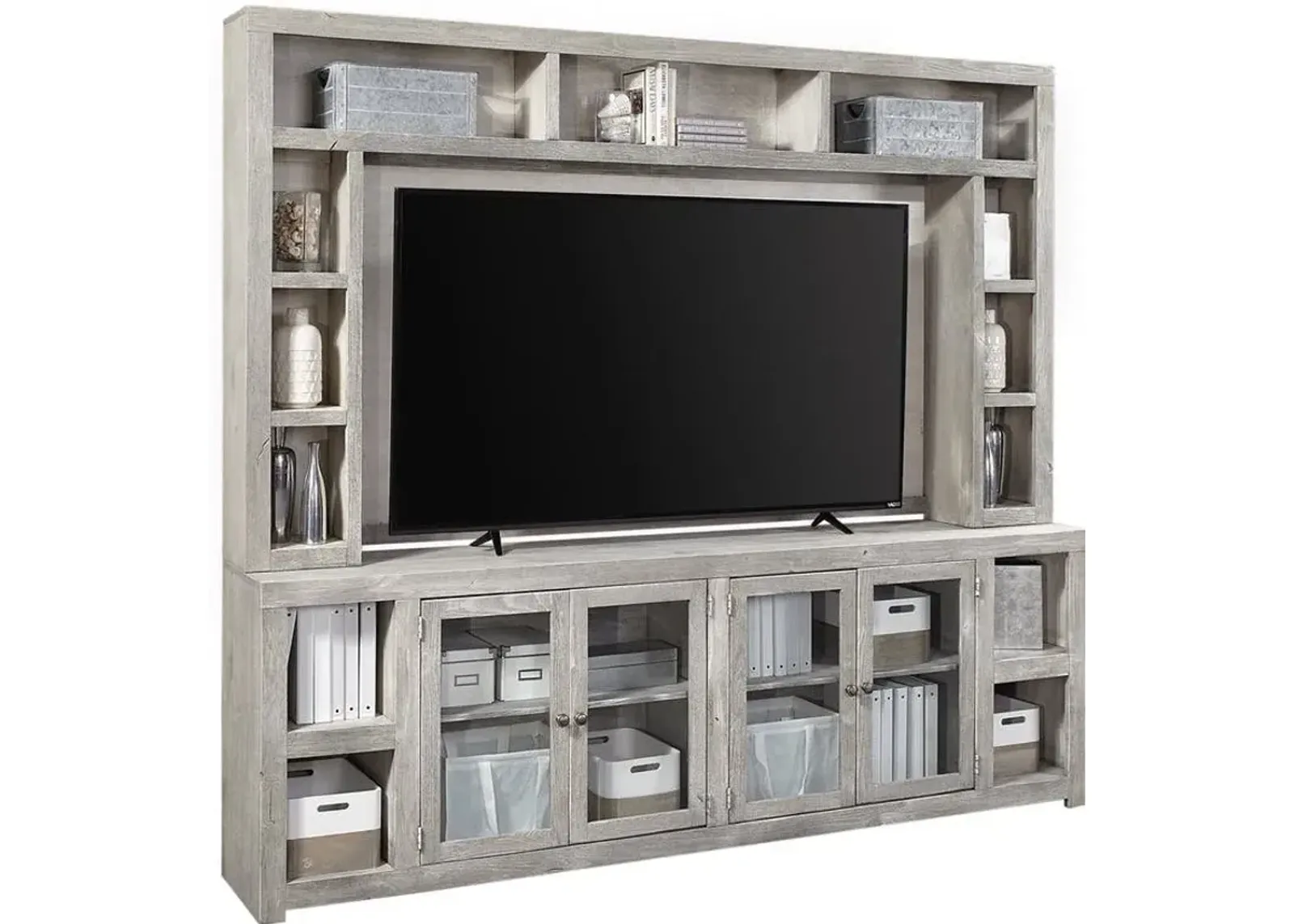 Aspenhome Avery Loft Limestone 97 Inch TV Stand Console