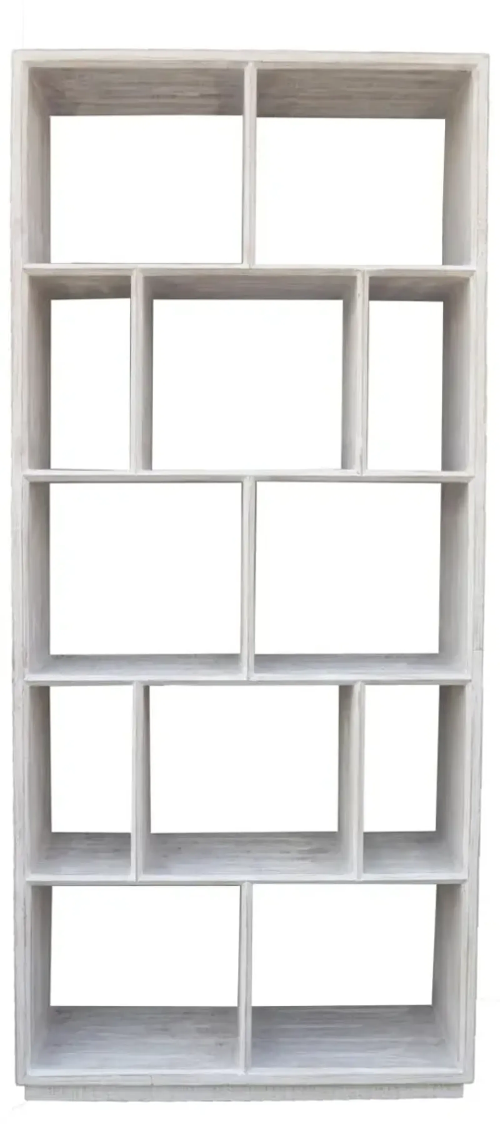 Nest Home Courtney Etagere/Bookshelf in White Washed Finish