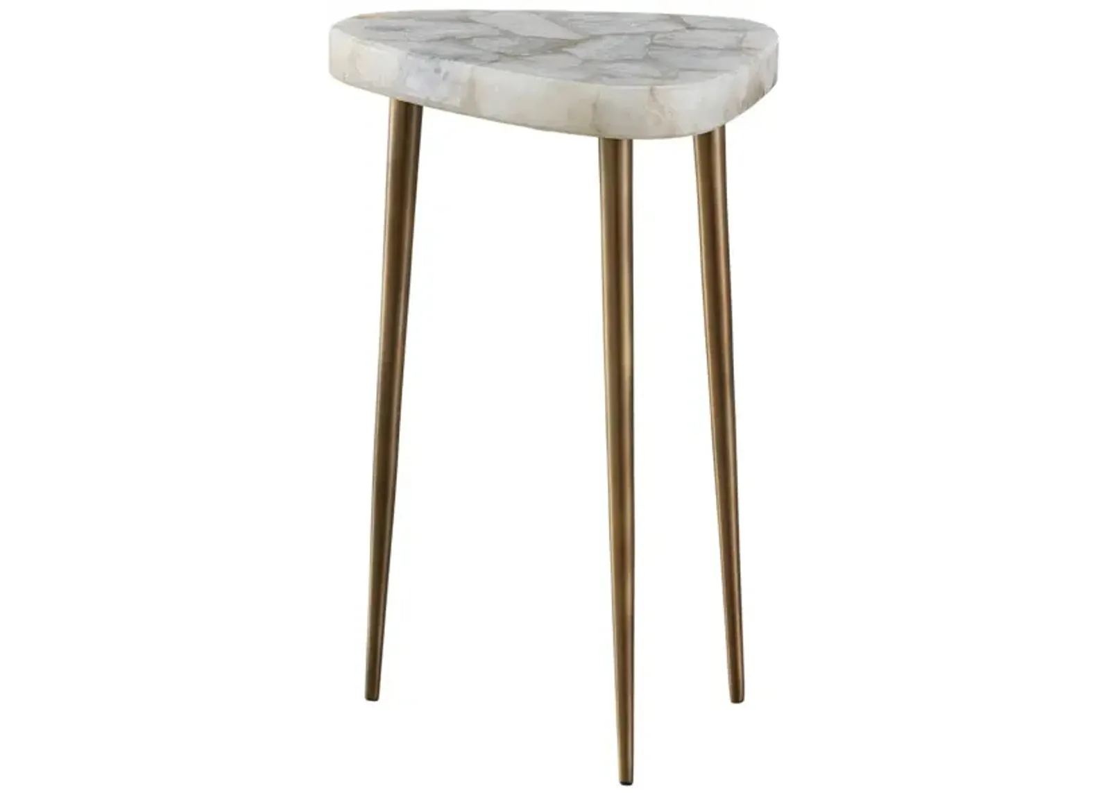 Universal Fino Gold/White Tall Side Table