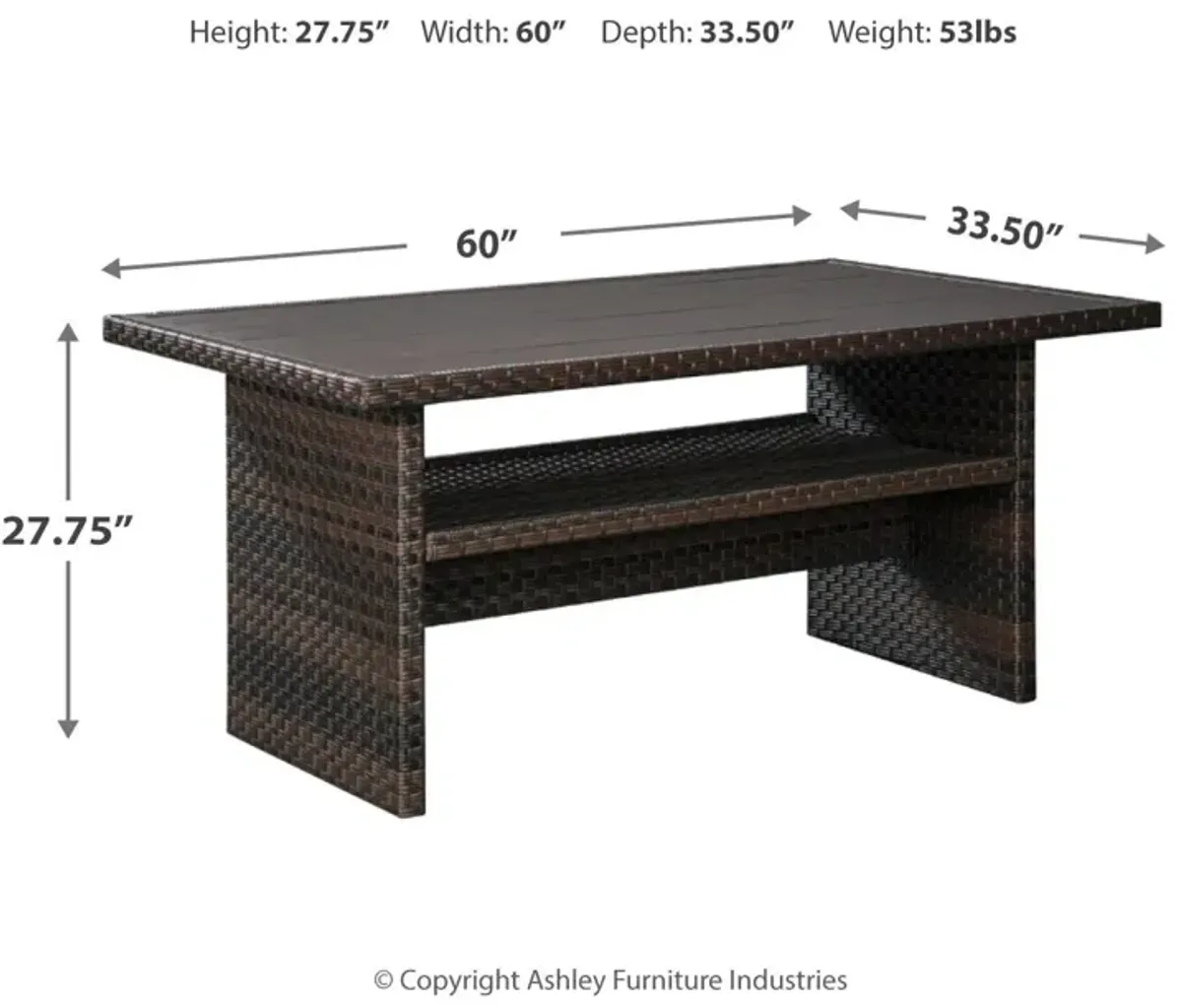 Ashley Easy Isle Multi-Use Dining Table Dark Brown/Beige Signature Design