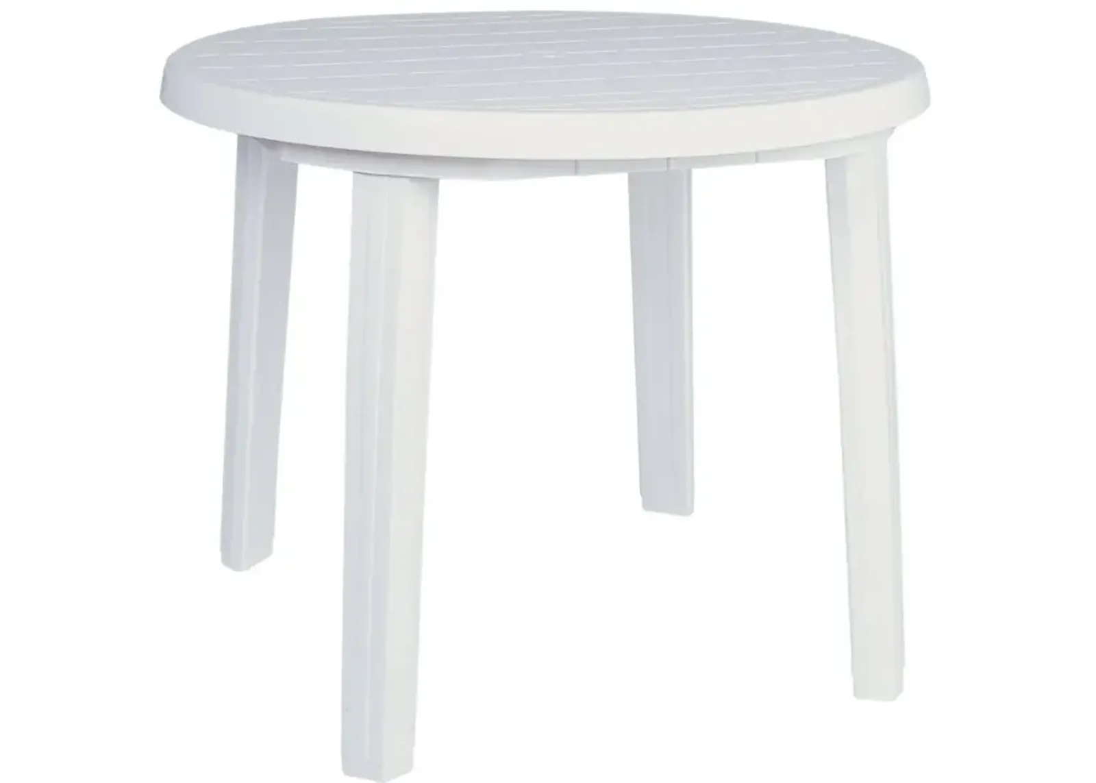 35.5 Inch Sunny Resin Outdoor Round Dining Table White