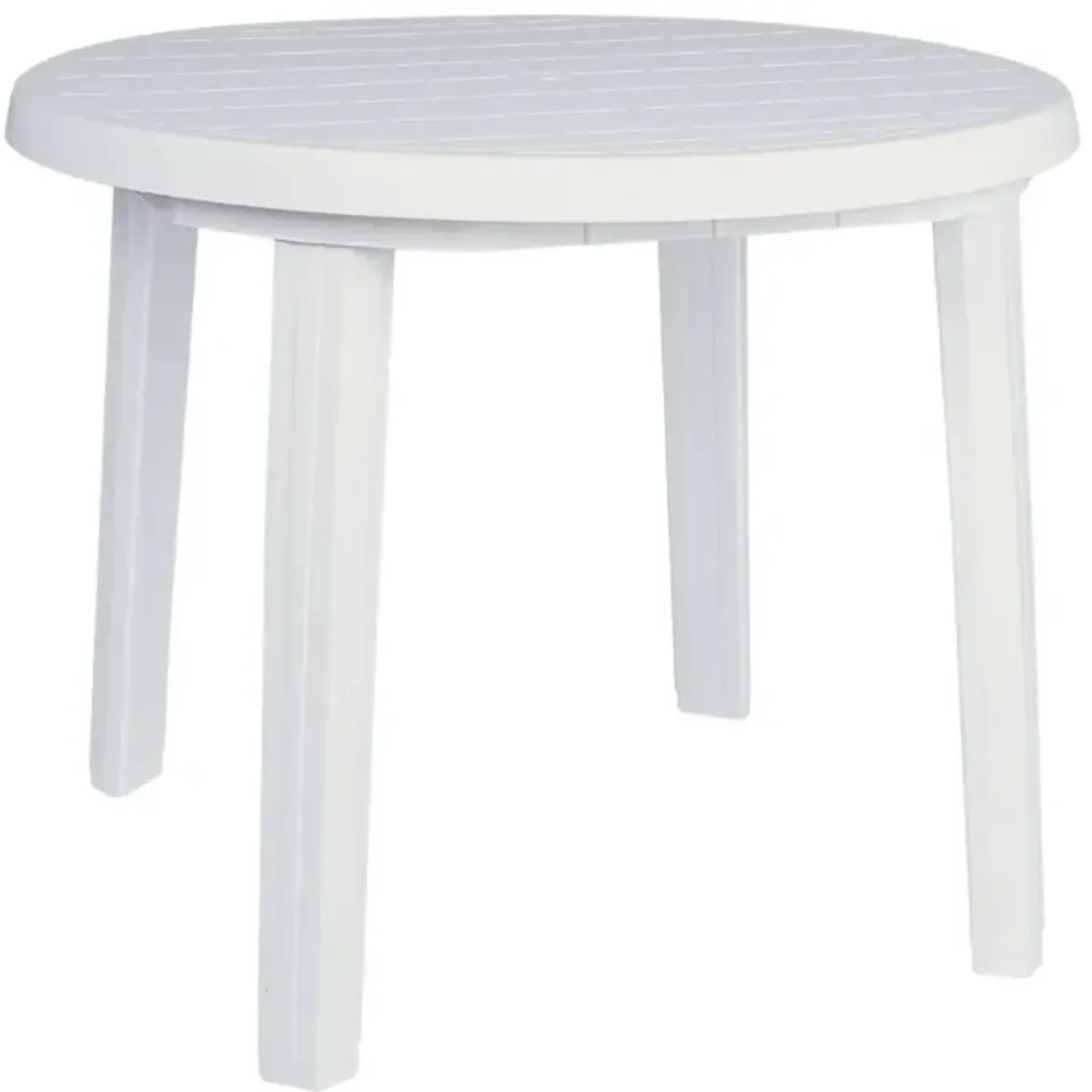 Compamia 35.5 Inch Sunny Resin Outdoor Round Dining Table White