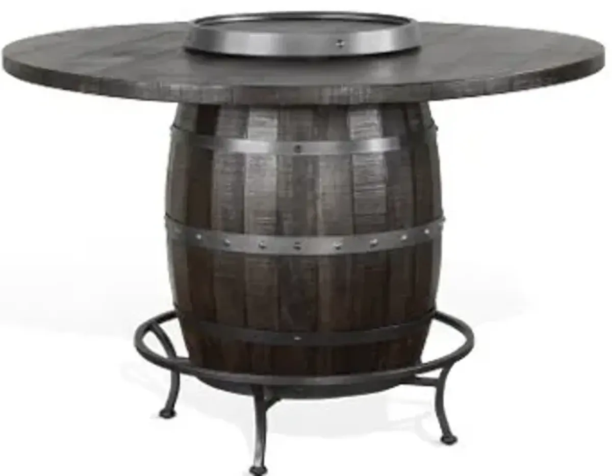 Sunny Designs Homestead Tobacco Leaf Round Pub Table