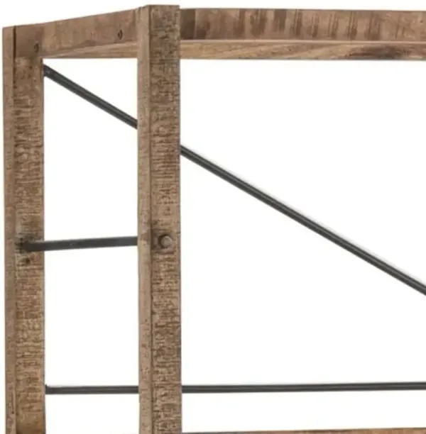 Crestview Winslow Brown Wheeled Bookshelf