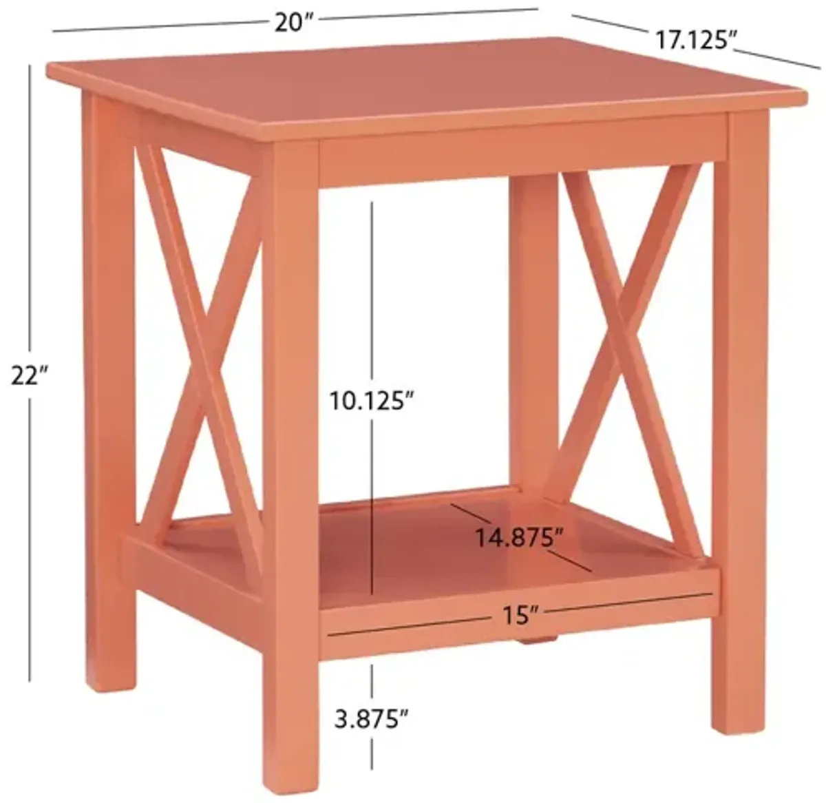 Linon Davis Coral End Table