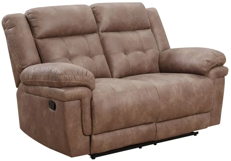 ANASTASIA MANUAL RECLINING LOVESEAT COCOA