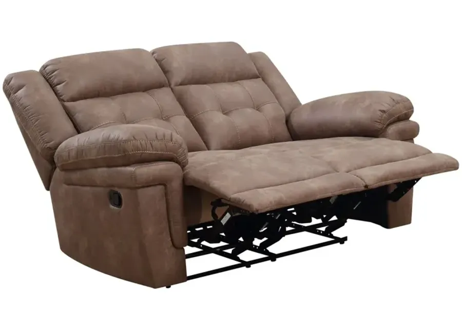 ANASTASIA MANUAL RECLINING LOVESEAT COCOA